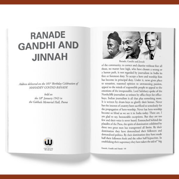 Ranade Gandhi And Jinnah Book