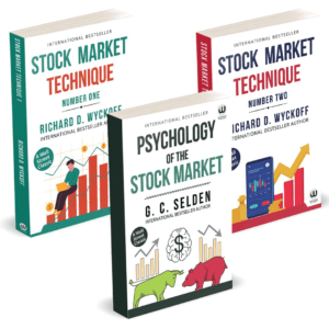 Psychology Of The Stock Market | Stock Market Technique Book One | Stock Market Technique Book Two | G. C. Selden | Richard D. Wyckoff | English Money Books Combo Gift Pack Set